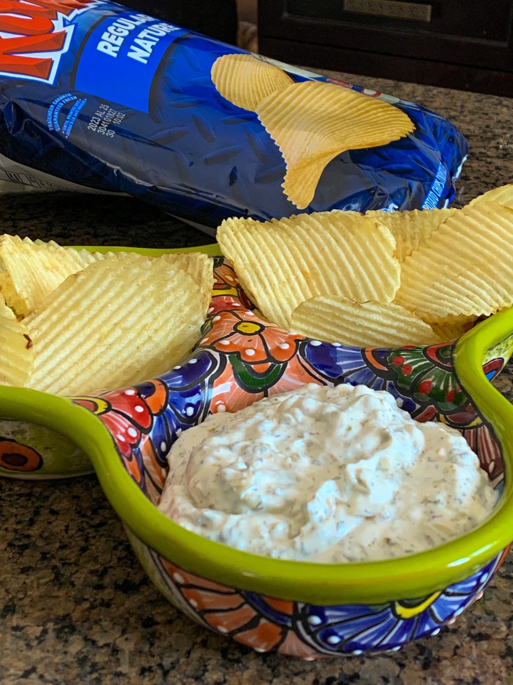 Herb & Onion Potato Chip and Veggie&nbsp;Dip
