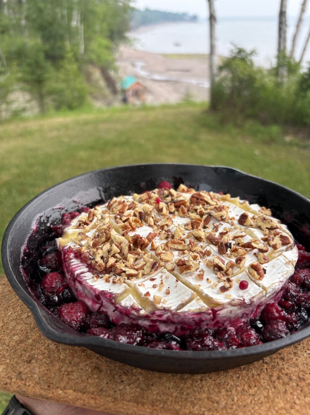 Cast Iron Brie with Maple Berries & Toasted&nbsp;Pecans